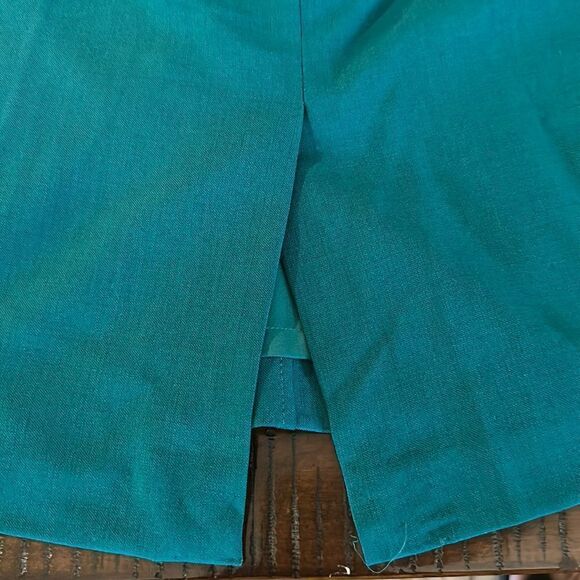 Magaschoni emerald green midi dress wool blend 8 - Picture 4 of 8